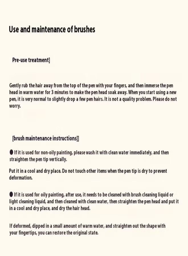 Xinbowen 6-Piece Nylon Hair Paint Brush Set - Ideal for Watercolor, Acrylic, and Oil Painting - Image 5